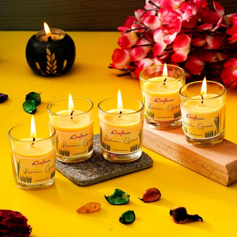 Seema Lemon Grass Scented Candle - Set Of Five media 3