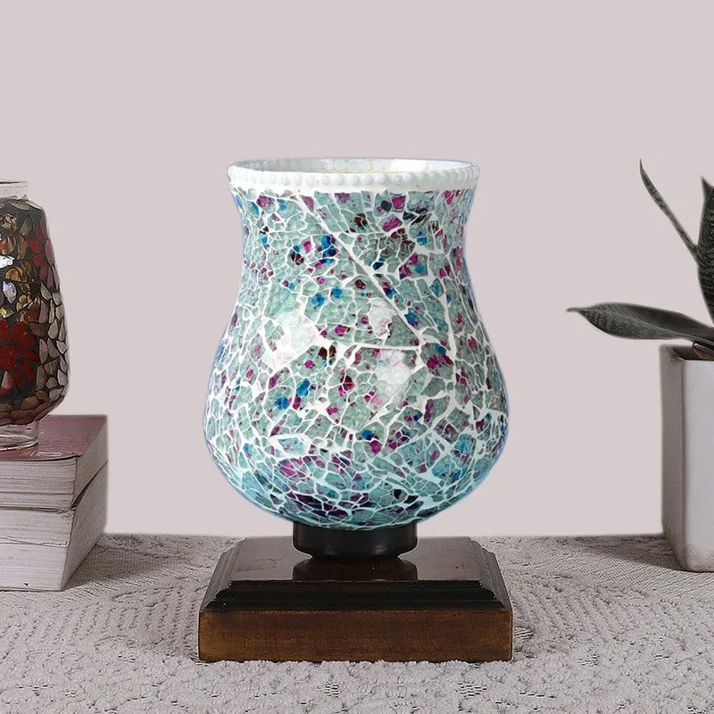 Shimmer Mosaic Glass Table Lamp - Multicolor media 4