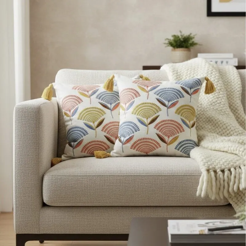 Bloom Gallery Embroidered cushion cover - Set Of Two media 1
