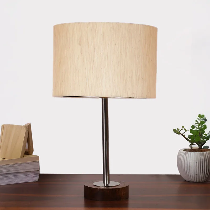Cotin I Rodin Wooden Table Lamp - OffWhite,Silver,Brown media 3