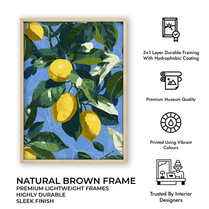 Tropical Vibes Canvas Wall Painting - Brown Frame media 10
