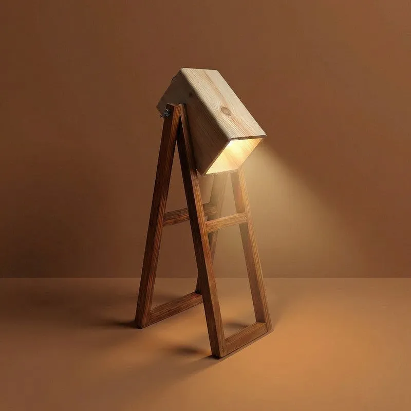QuietBeam Wooden Table Lamp - Brown media 6