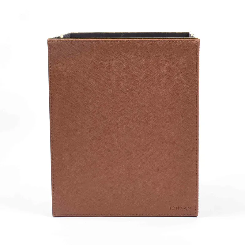 Ceastra Faux Leather Dust Bin - Brown media 5