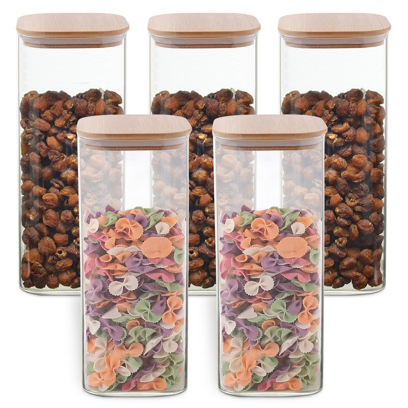 Jarya Glass Jar (1000 mL Each) - Set Of Five media 4