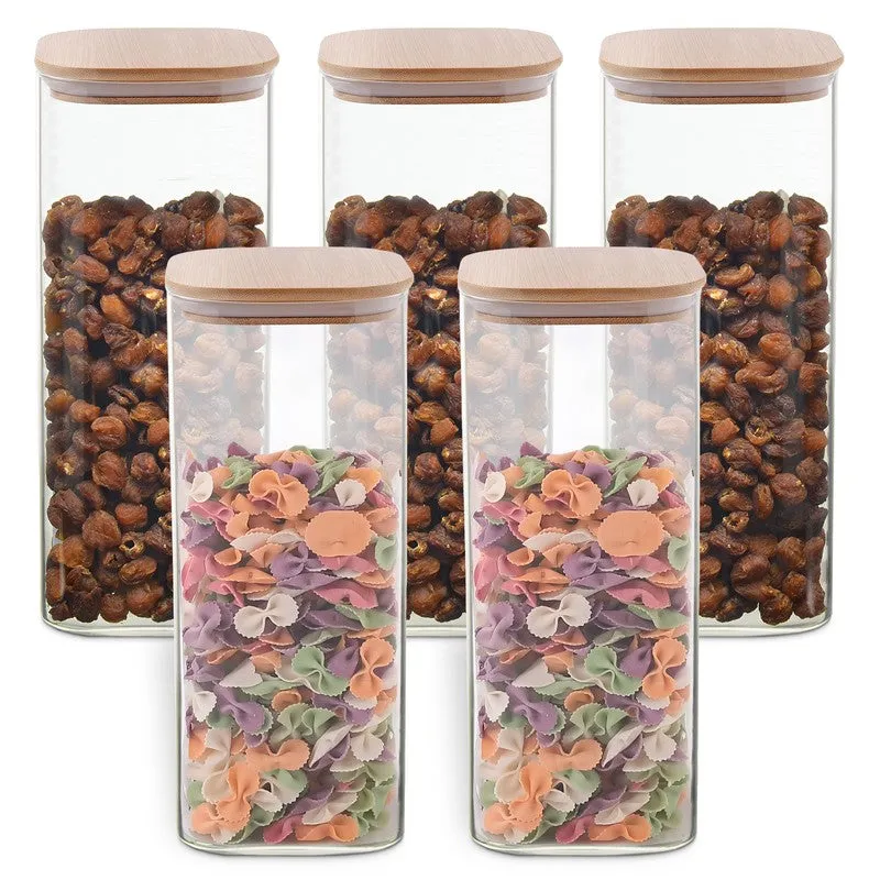 Jarya Glass Jar (1000 mL Each) - Set Of Five - 4