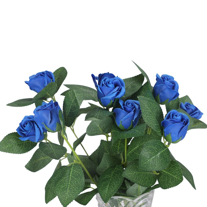 Artificial Blue Rose Sticks - Set Of Two media 3