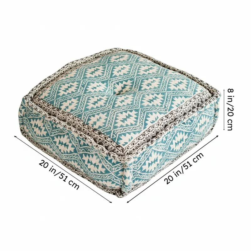 Hand Block Print Floor Cushion media 8