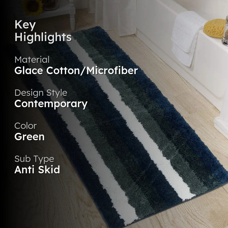 Jericho Luxe Micro Fiber Runner Rug - Forest Green media 2
