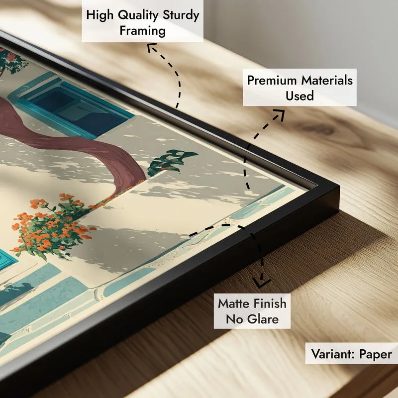 Blossom Tree Canvas Wall Painting - Black Frame media 6