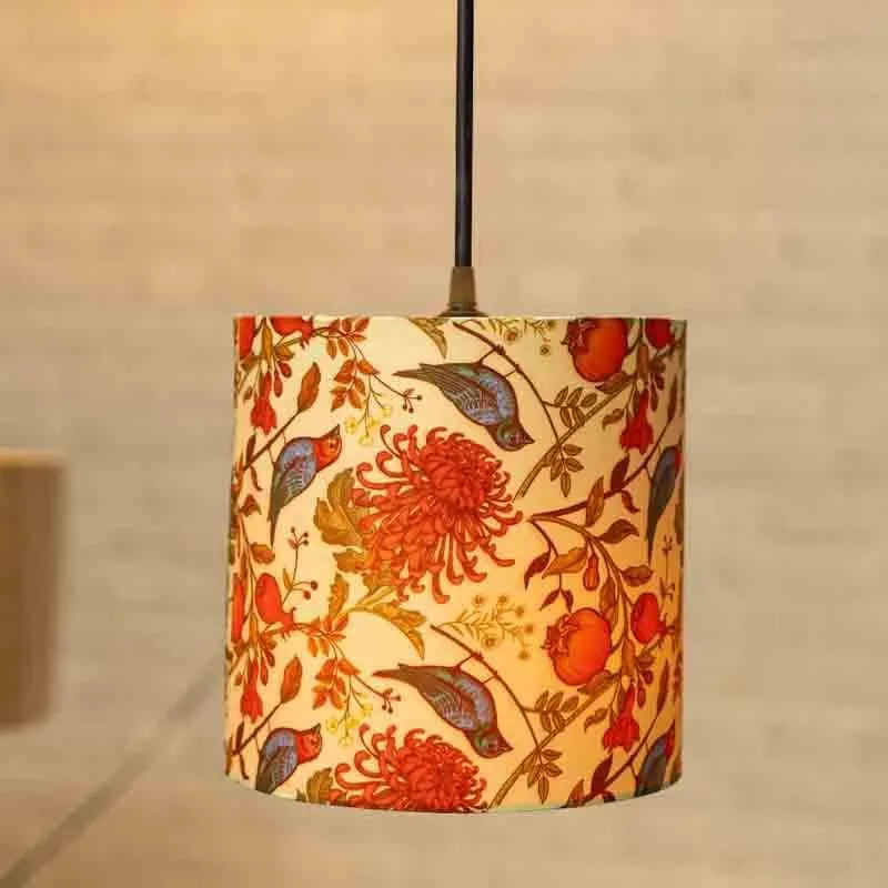 Amber Fabric Ceiling Lamp media 1