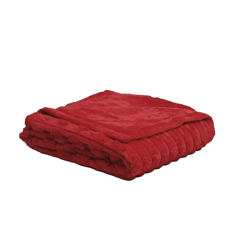 Monte Carlo Crimson Comfort Reveisible Blanket (Red) - 850 GSM media 6