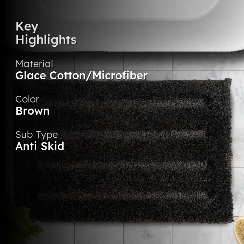Luxe Classic Bath Mat - Coffee Brown media 2