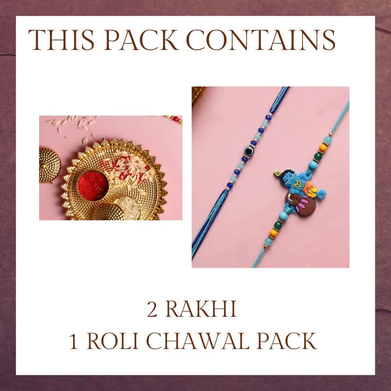 Kanna Rakhi with Roli Chawal - Three Piece Set media 4