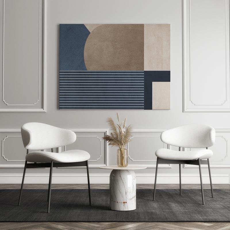 Navy Geometric figures Canvas Wall Art - Gallery Wrap media 3