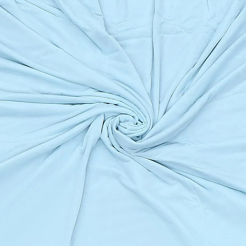 Monte Carlo Softelle Solid Polyester Reversible Comforter (Blue & Light Blue) - 110 GSM media 6