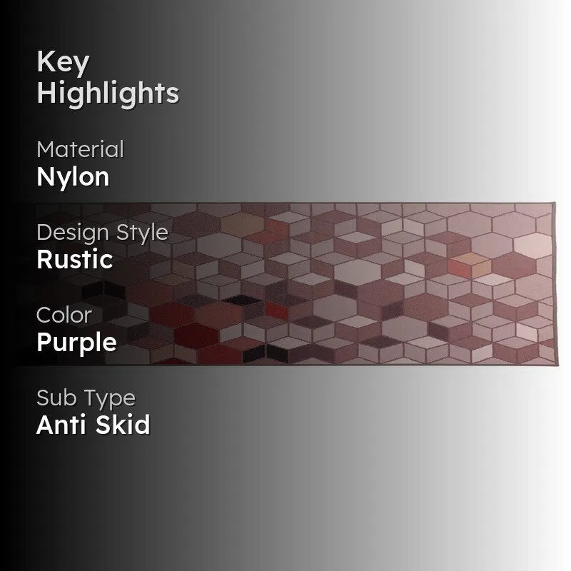 Honeycomb Nylon Runner Rug media 2