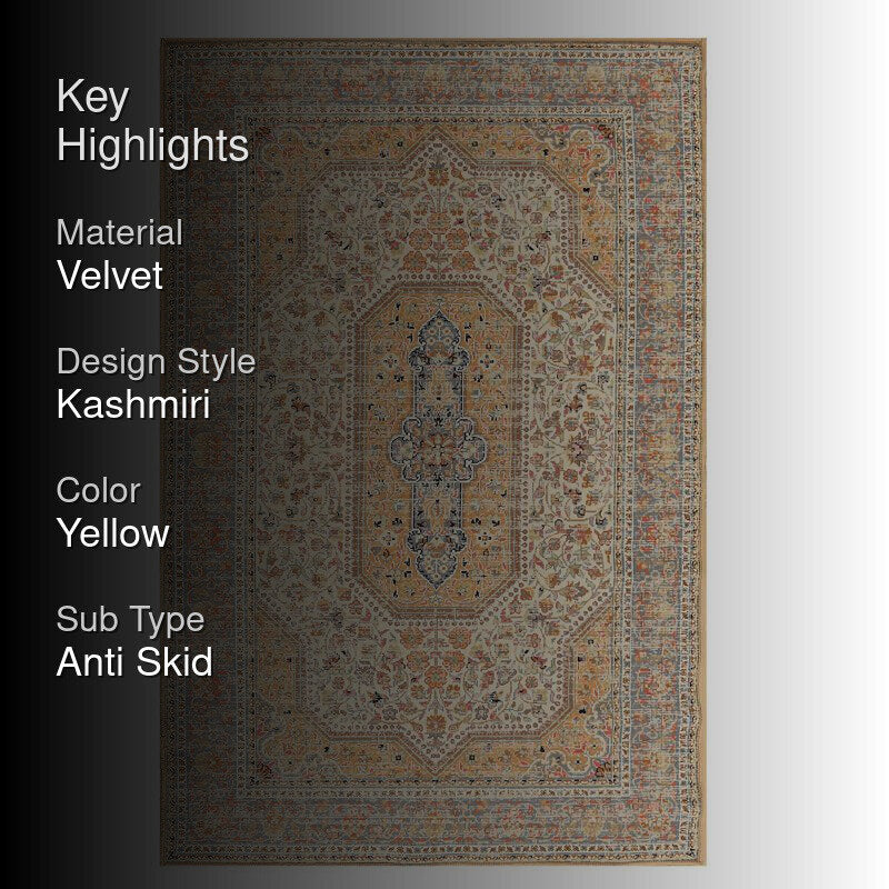Zarene Velvet Rectangle Anti-Skid Carpet media 2