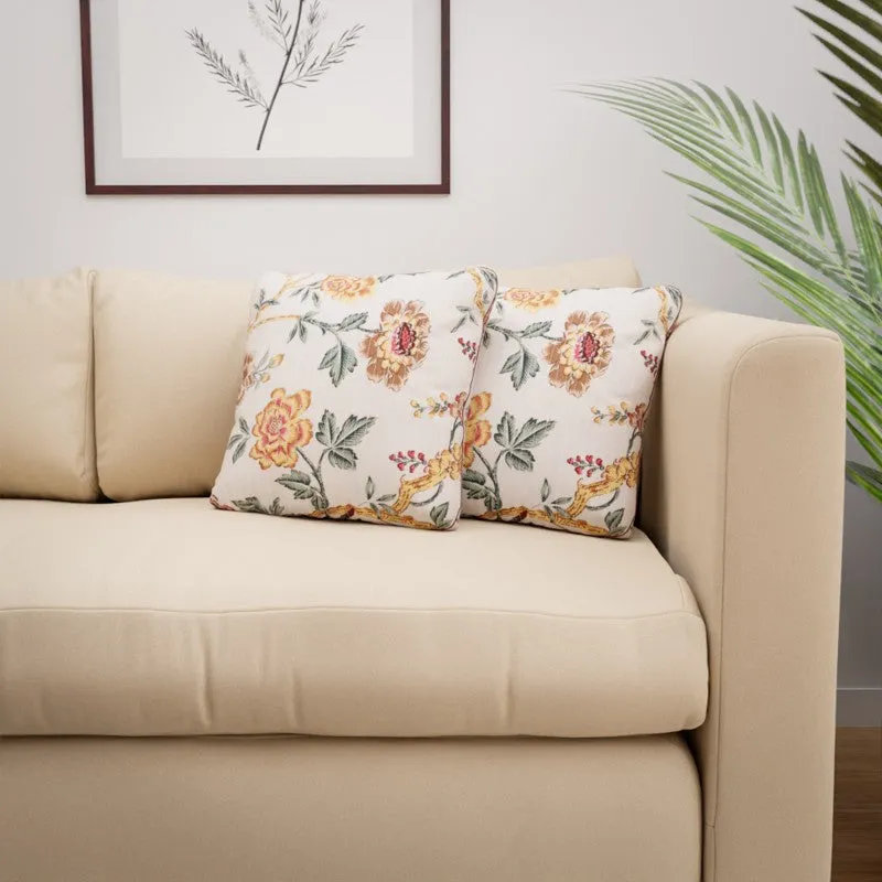 Bloom Crest Cotton Cushion Covers - Set Of Two media 1