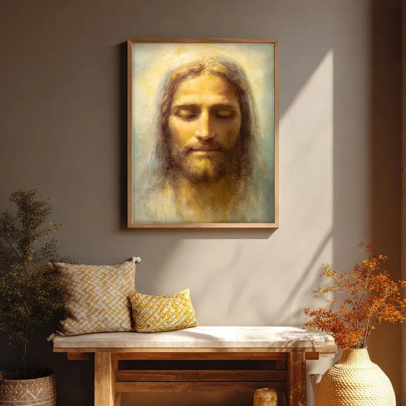 Anointed Beauty Archival Paper Wall Painting With Brown Frame media 1