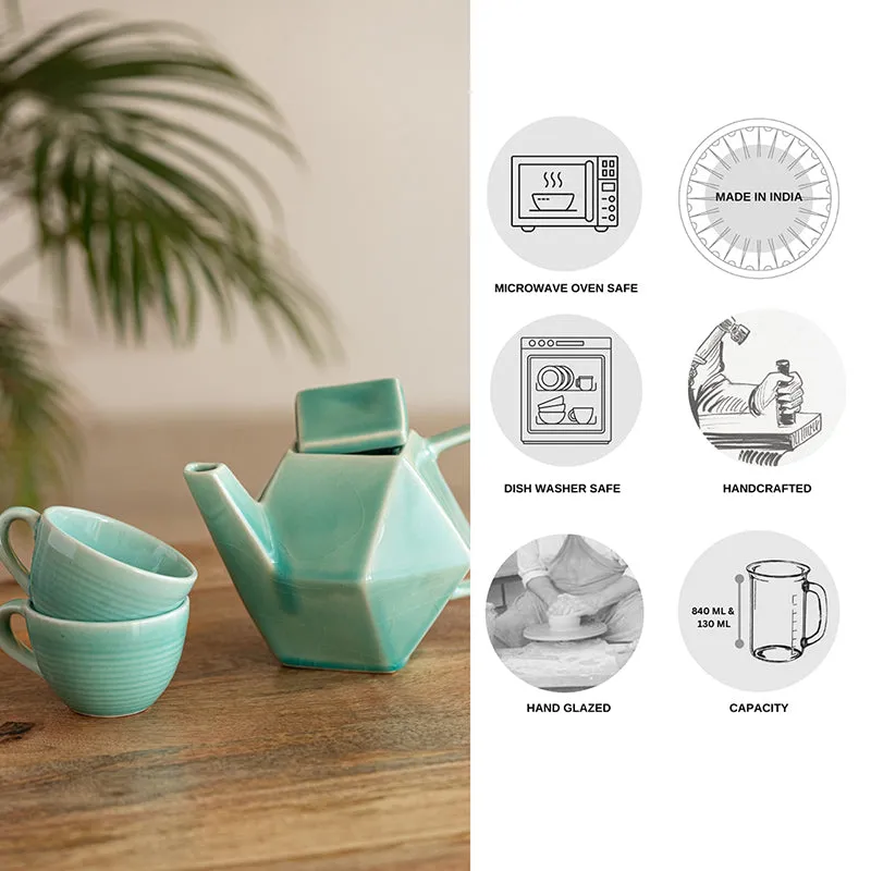 Zen Cha Ceramic Tea Set (840 mL/130 mL) - Three Piece Set media 6