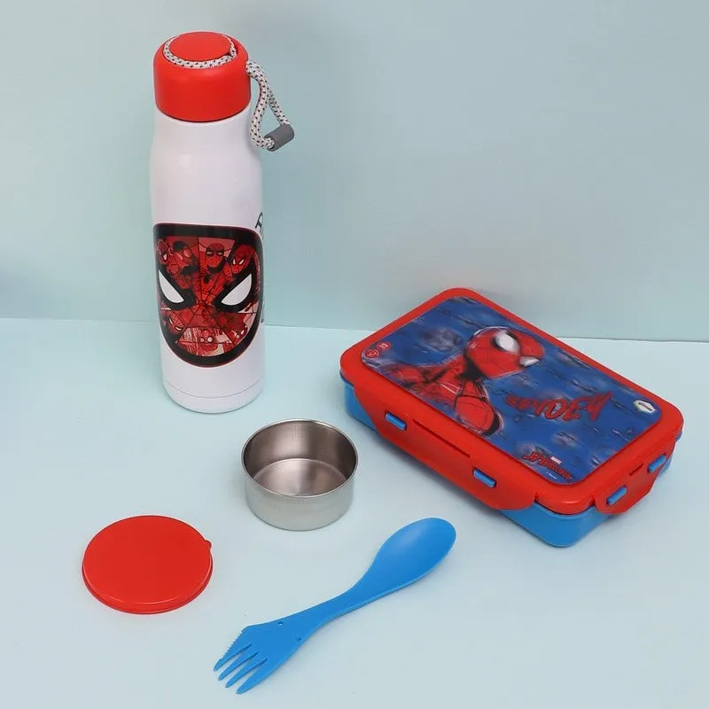 Amazing Spiderman Lunch Box 700 ML With 600 ML Water Bottle - Two Piece Set media 1