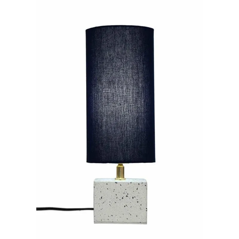 Terrazzo Hand Crafted Fabric Table Lamp - Blue,White media 4