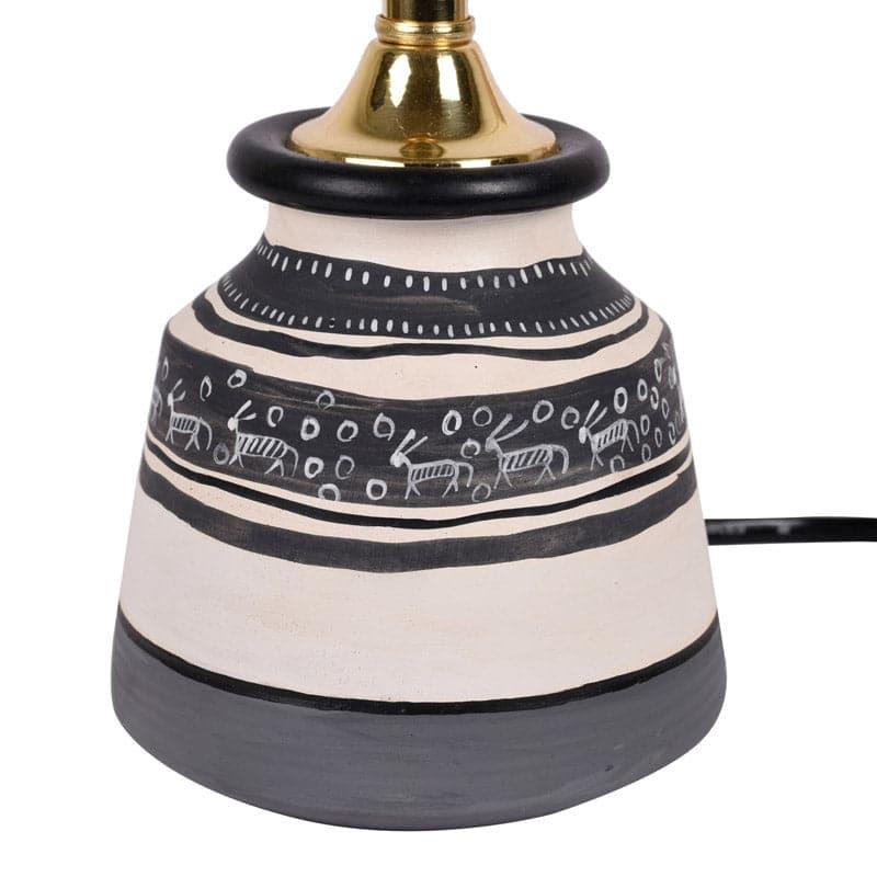 Abdel Terracotta Table Lamp - Black,White media 6