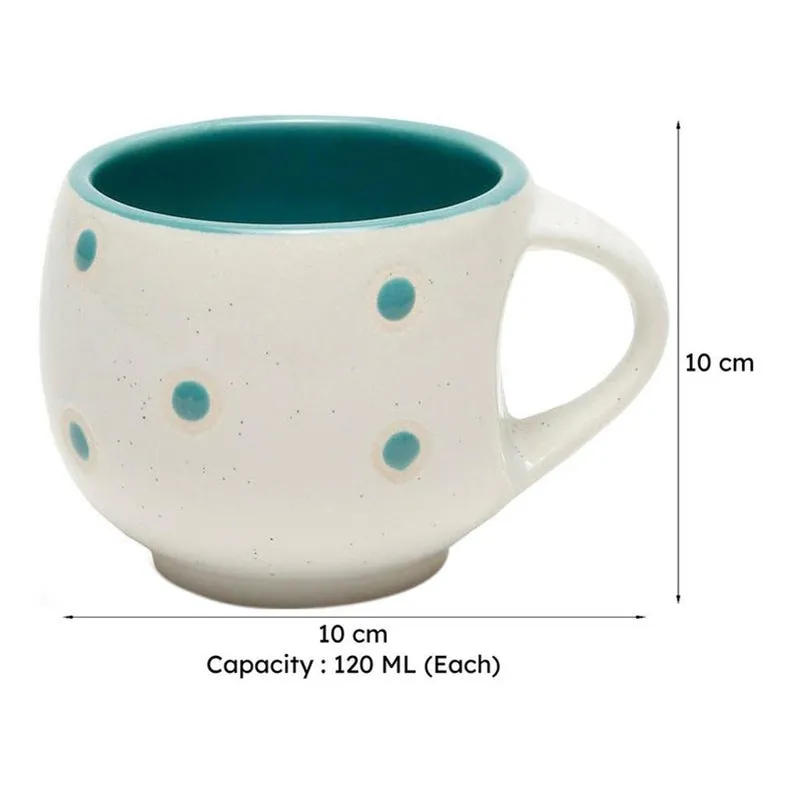 Plum Ceramic Tea Cup (120 mL Each) - Set Of Six media 6