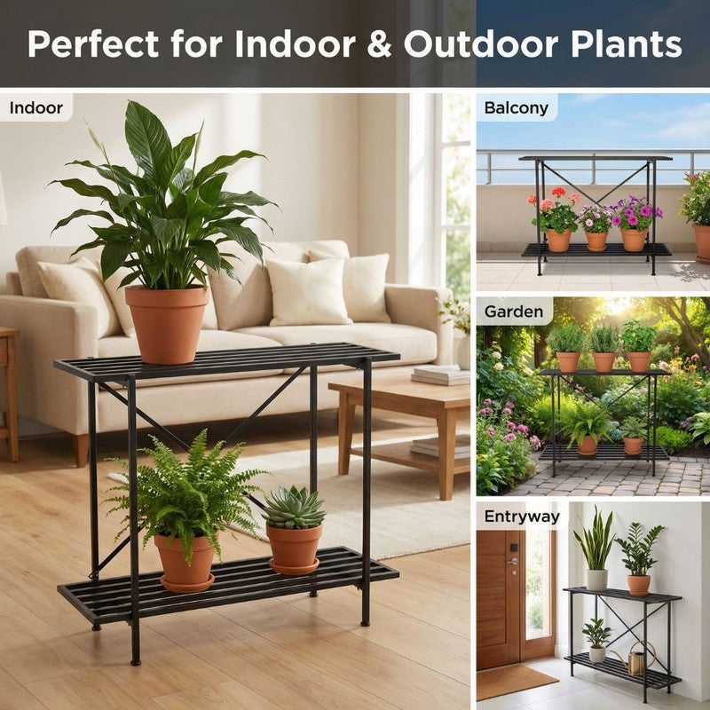 Leafnest Metal Planter Stand - Black media 7