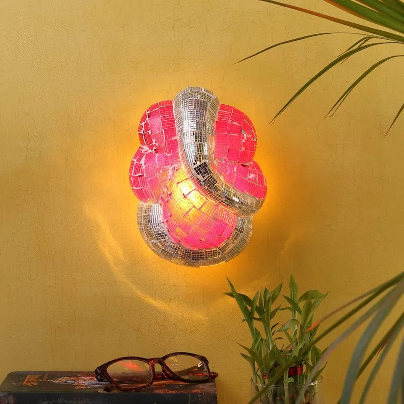 Vighnaharta Glow Glass Wall Lamp - Pink media 1