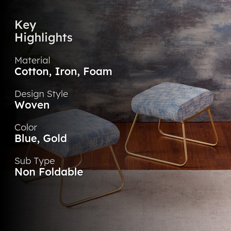 Niarna Metallic Stool - Set Of Two media 2