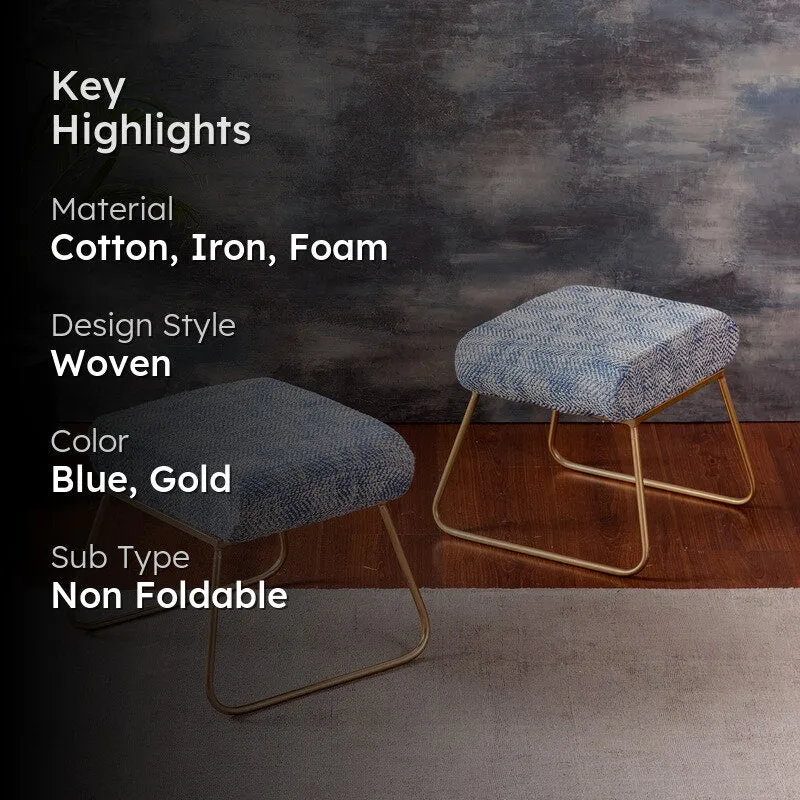 Niarna Metallic Stool - Set Of Two media 2