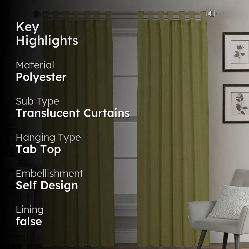 Esme Tab Top Short Width Curtain - Bottle Green media 2