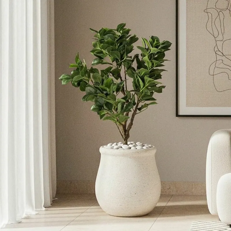 Clayra Floor Planter - Off White media 5