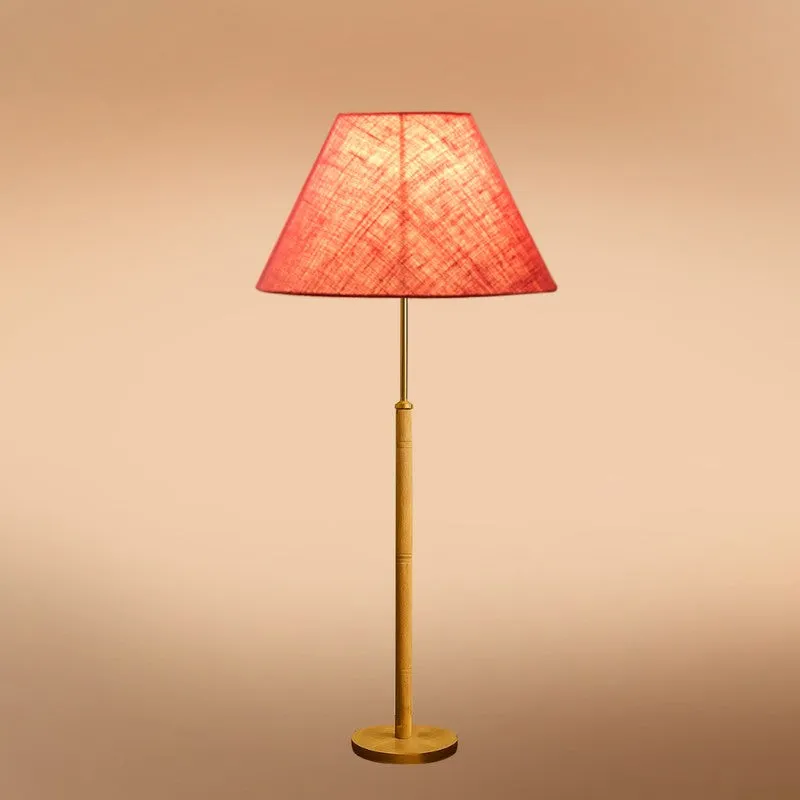 Earth Tone Wooden Floor Lamp - Pink media 5