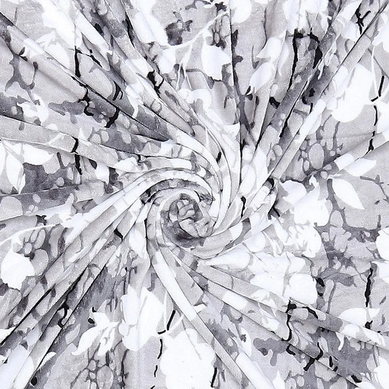 Monte Carlo Marvyn Abstract Print Polyester Blanket (Light Grey) - 300 GSM media 6