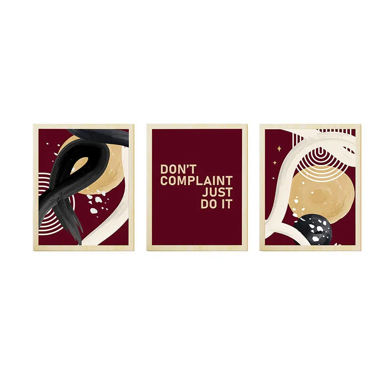 Dont Complain Just Do It Abtract Wall Art - Set Of Three media 3