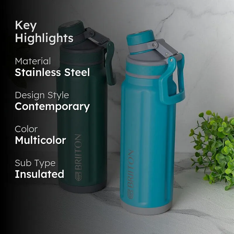 Aqua Alchemy Hot & Cold Thermos Water Bottle (Green & Blue, 750 mL Each) - Set Of Two media 2