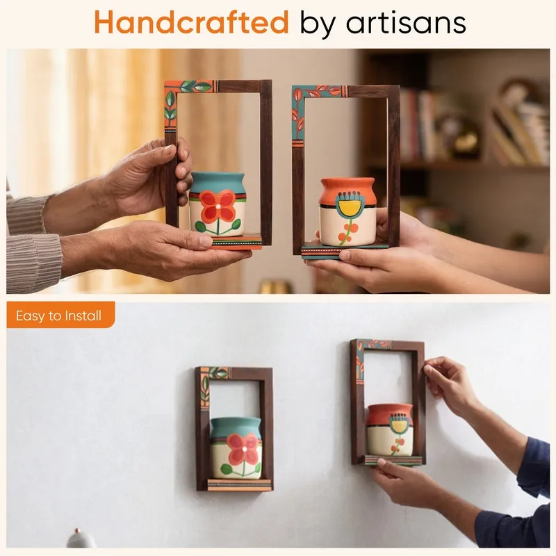 Kriti Ethnik Ceremic & Wood Wall Accent - Four Piece Set media 8