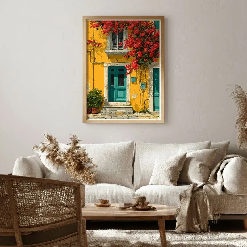 Viretta Canvas Wall Painting With Brown Frame media 6