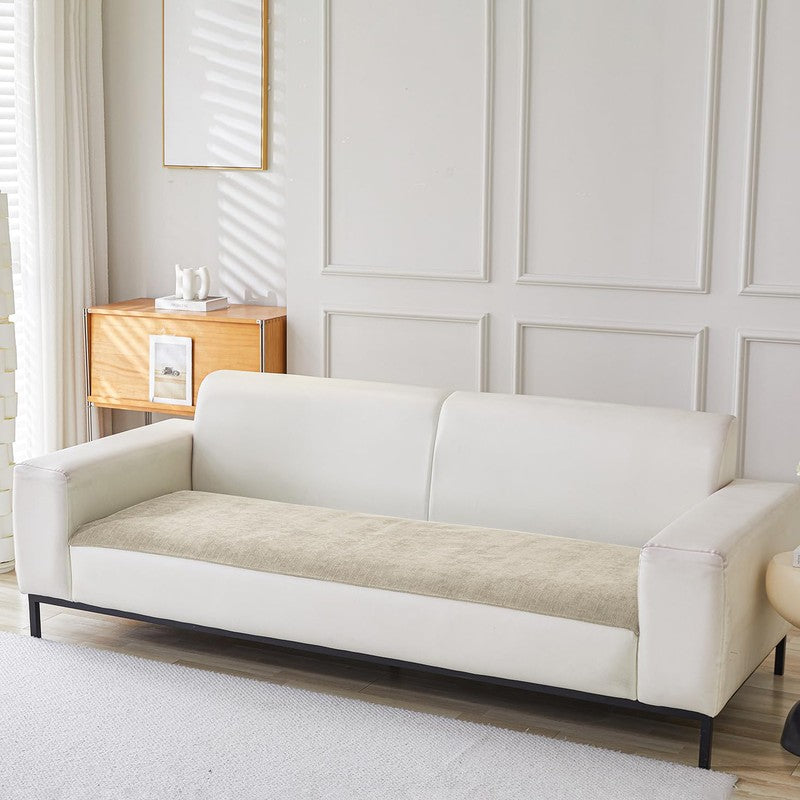 Melvian Sofa Cover (Beige) - Three Piece Set media 4