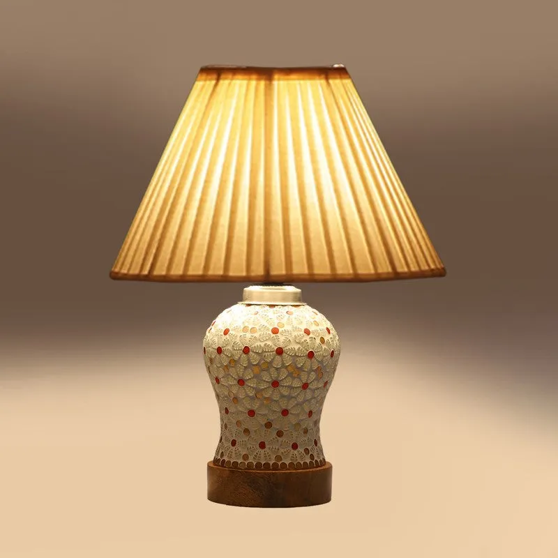 Harmyra Pleatra Wooden Table Lamp - Multicolor media 7