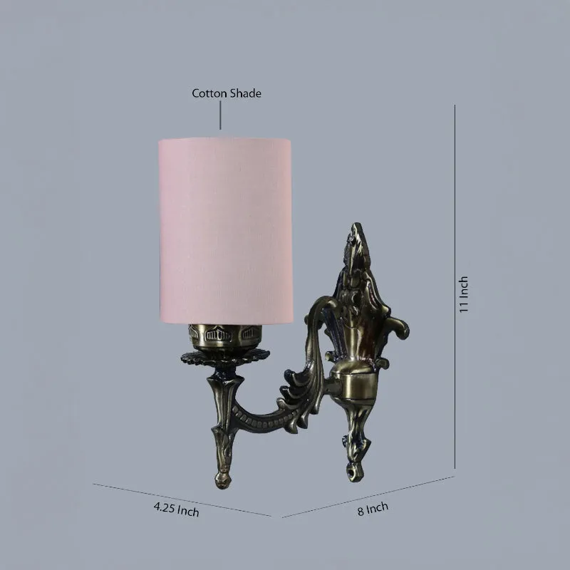 Vista Edrel Cylindrical Fabric & Metal Wall Lamp - Grey media 5