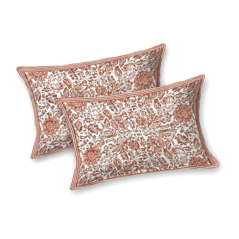 Patterna Cotton Bedsheet (Rust) - 240 TC media 4