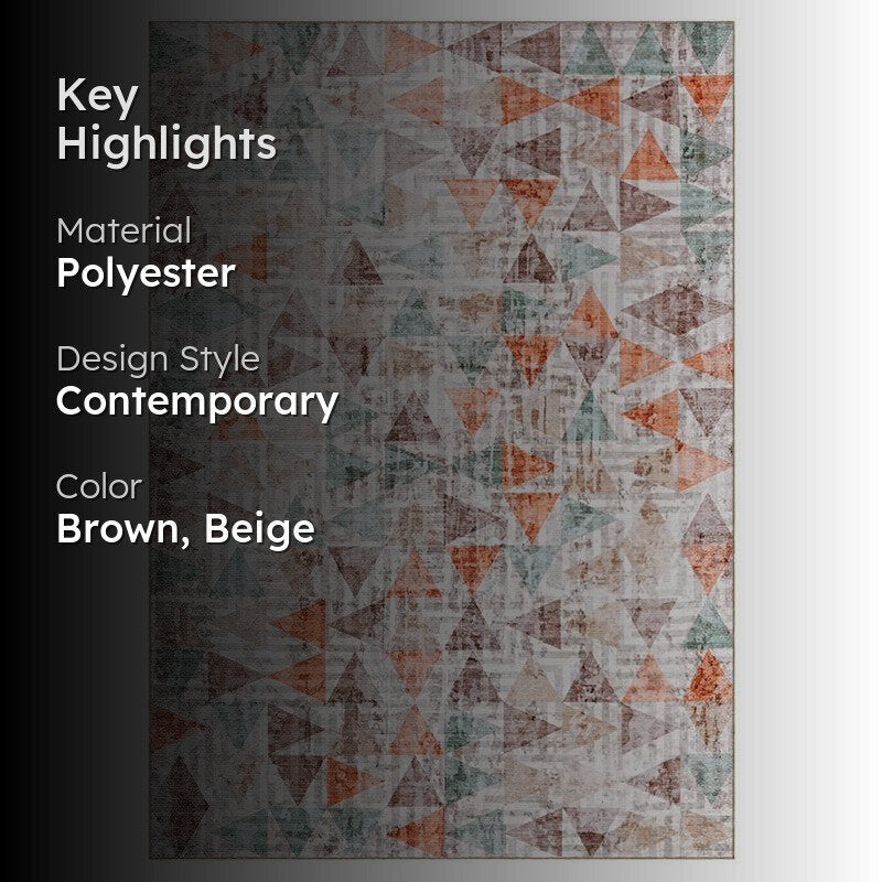 Isaac Geometric Carpet - Brown media 2