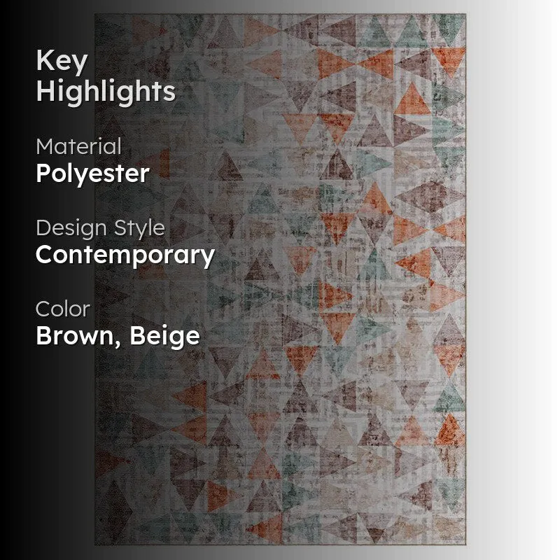 Isaac Geometric Carpet - Brown media 2