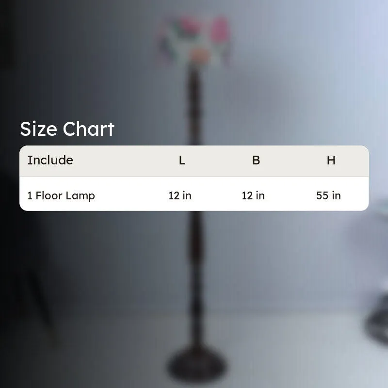 Miyabi Totem Printed Mango Wood Floor Lamp - Black media 5