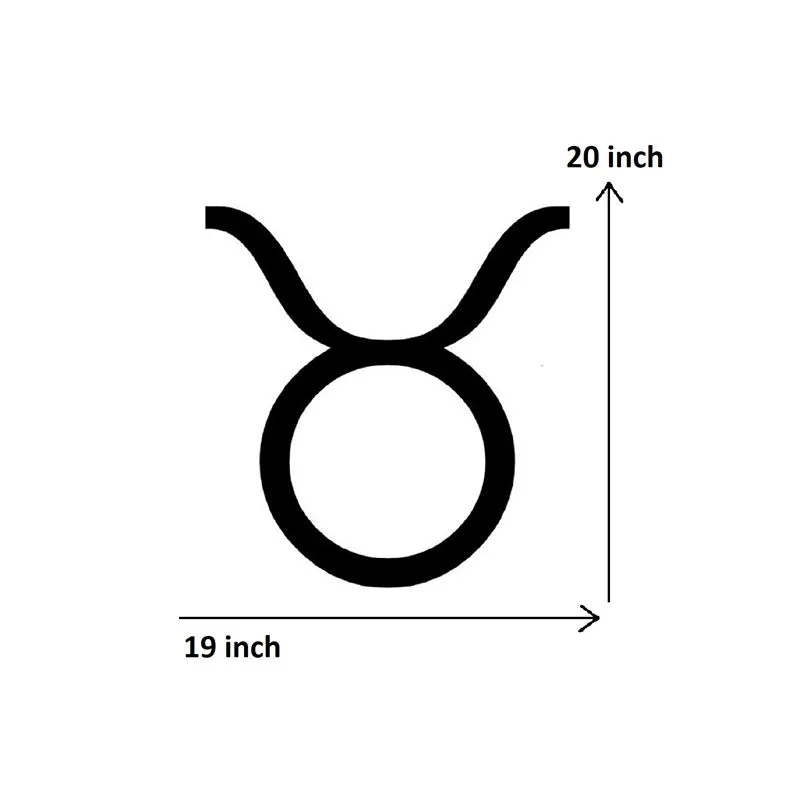 Taurus Zodiac Sign Black Iron Wall Accent media 5