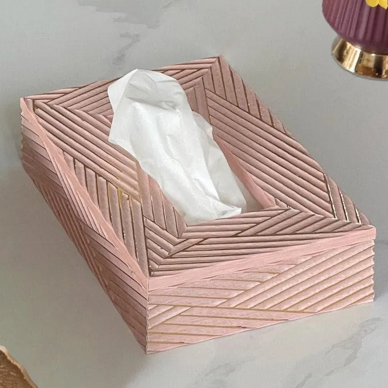 Stripe Stride Tissue Box - Pink media 4