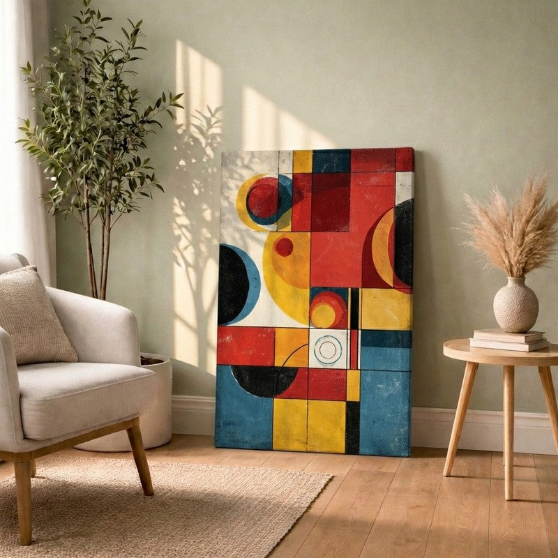 Fracta Lines Abstract Canvas Wall Art